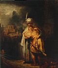 Rembrandt Canvas Paintings - Biblical Scene